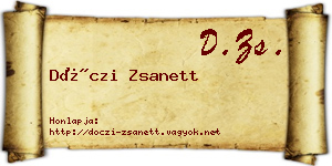 Dóczi Zsanett névjegykártya
